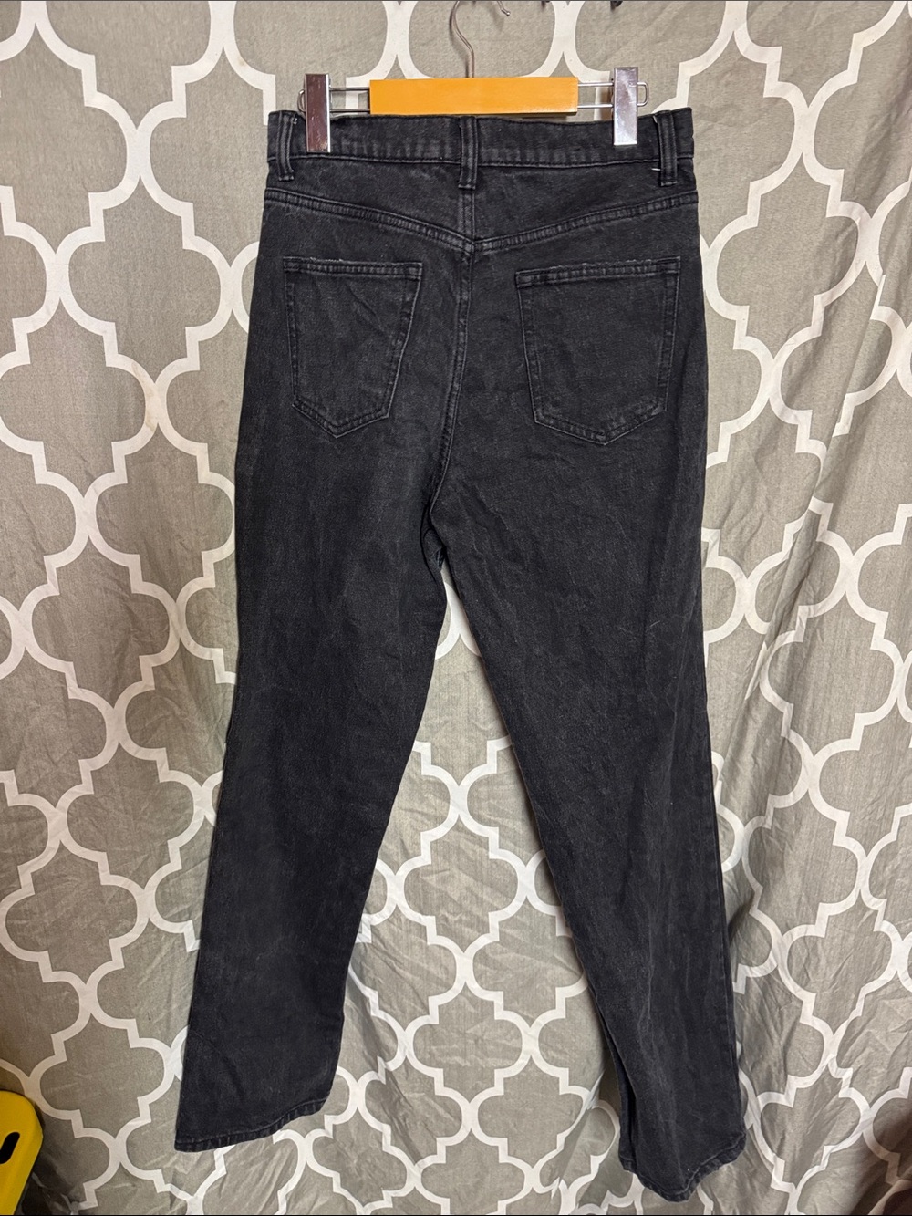 Harlow Denim High Waisted Washed Black Jeans Size 28 Flawed Zipper - Picture 4 of 5